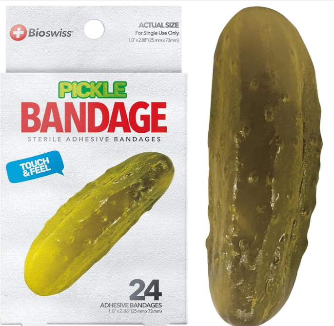 Funny kawaii pickle bandage