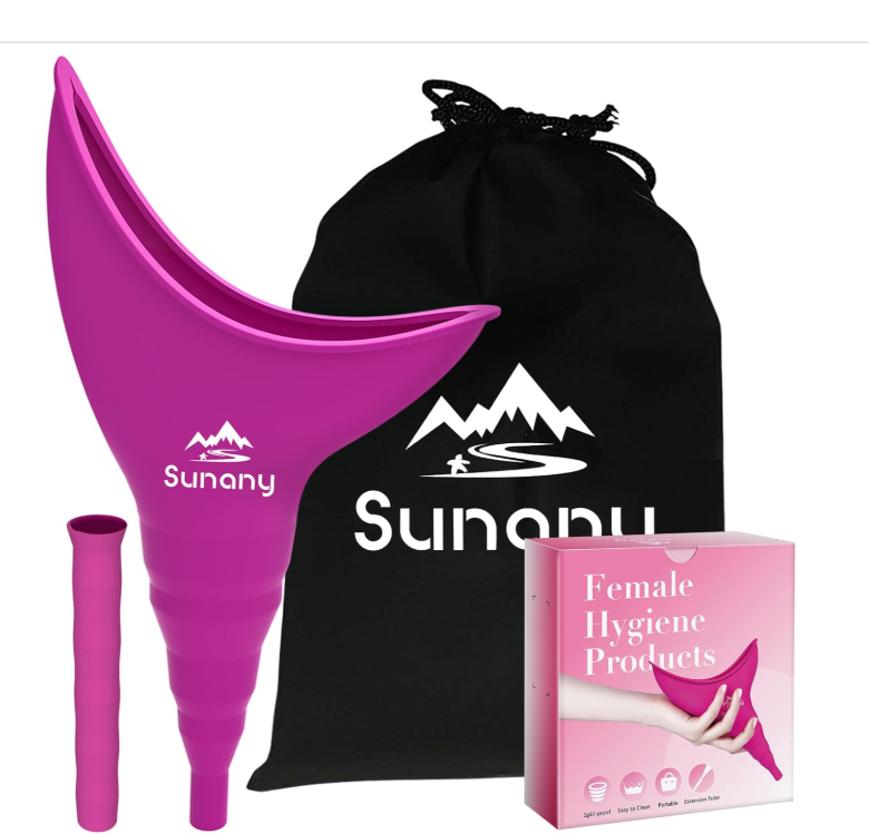 Reusable Silicone Female Urinal Foolproof Women Pee Funnel Allows Women to Pee Standing Up