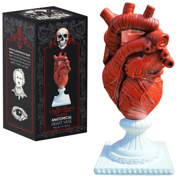 Dark Romance Valentine Vase for Dark Academia, Witchy and Goth Aesthetic