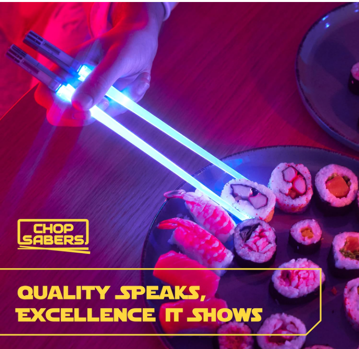 LED Glowing Light Saber Star Wars Chop Sticks