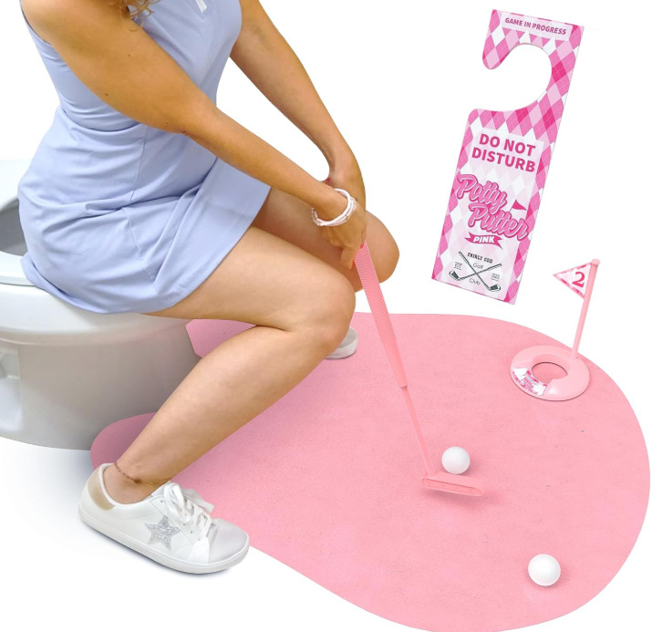 Hilarious and Fun Novelty Gift for All Ages - Improve Your Putting Skills on the Loo!